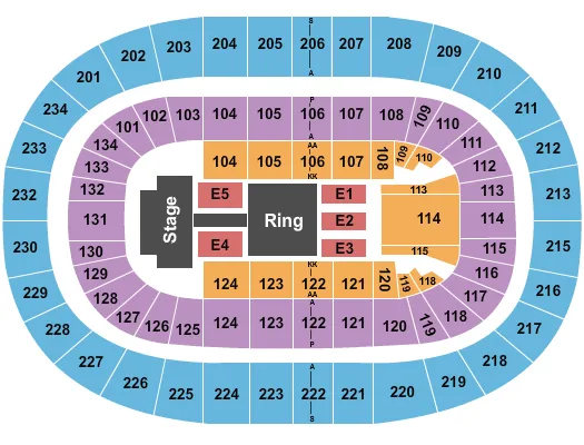  MMA Seating Map Seating Chart