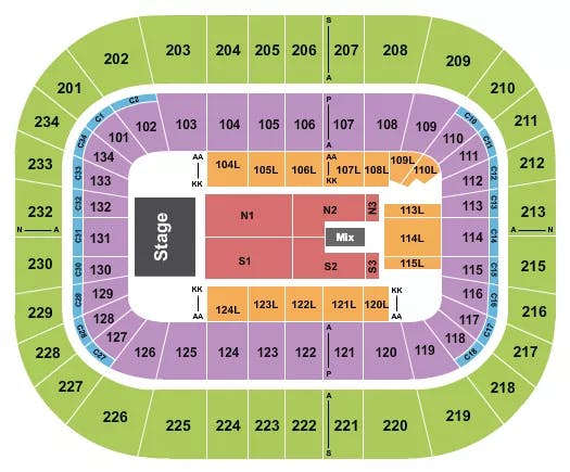  MERCYME Seating Map Seating Chart