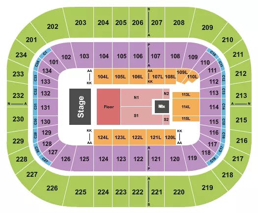  TENACIOUS D Seating Map Seating Chart