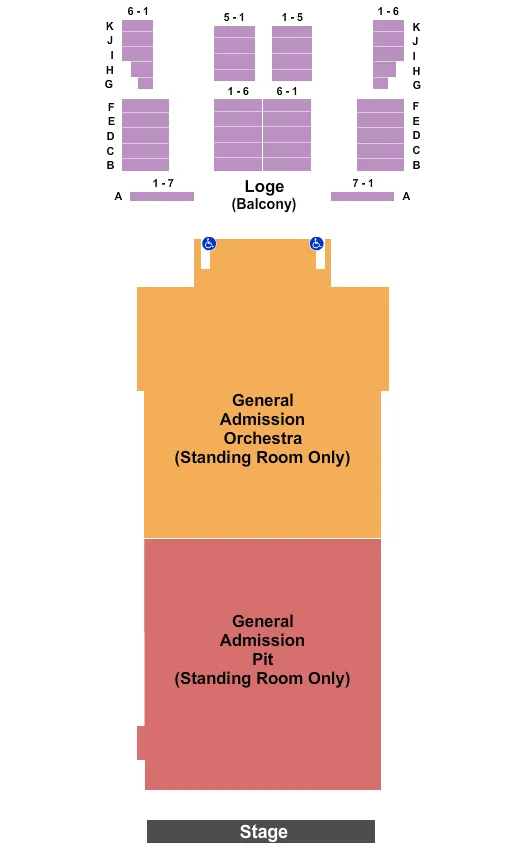  ENDSTAGE GA PIT GA ORCH Seating Map Seating Chart
