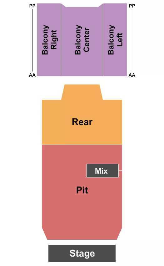  PIT REAR RSV BALC Seating Map Seating Chart