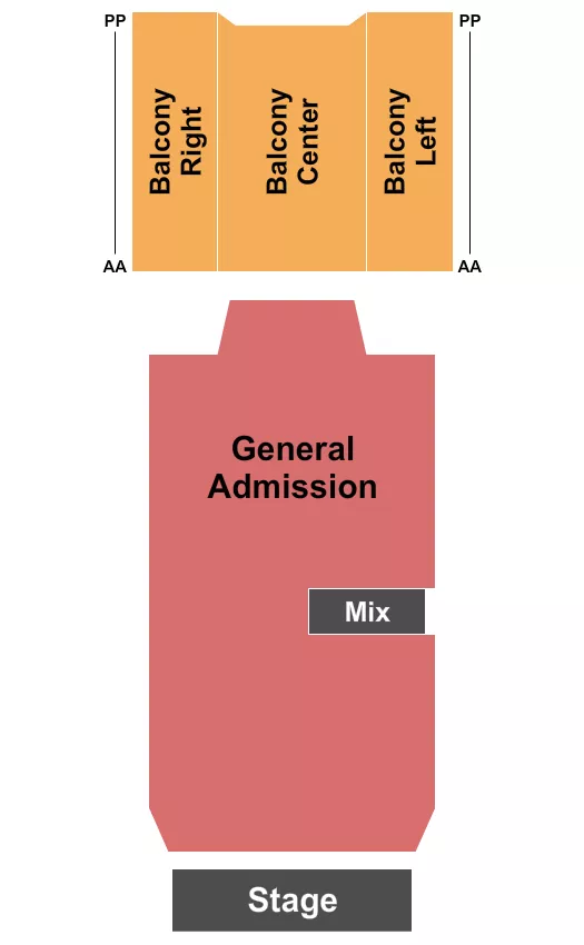  ENDSTAGE GA ORCH 1 Seating Map Seating Chart