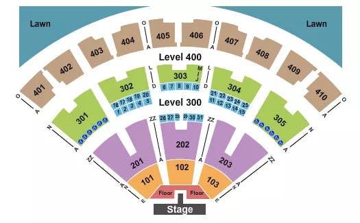 BUDWEISER STAGE TORONTO ENDSTAGE GA FLOOR W CATWALK Seating Map Seating Chart