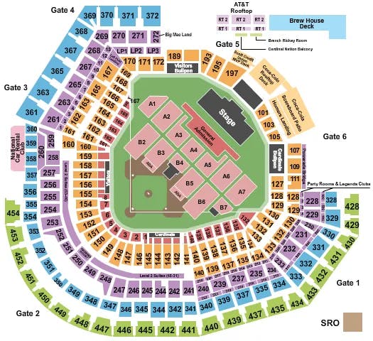  GUNS N ROSES Seating Map Seating Chart