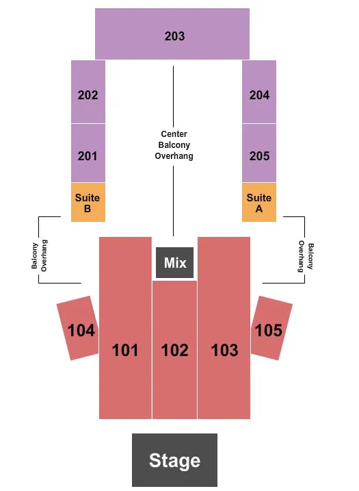 CAESARS CASINO SOUTHERN INDIANA ENDSTAGE 2022 Seating Map Seating Chart