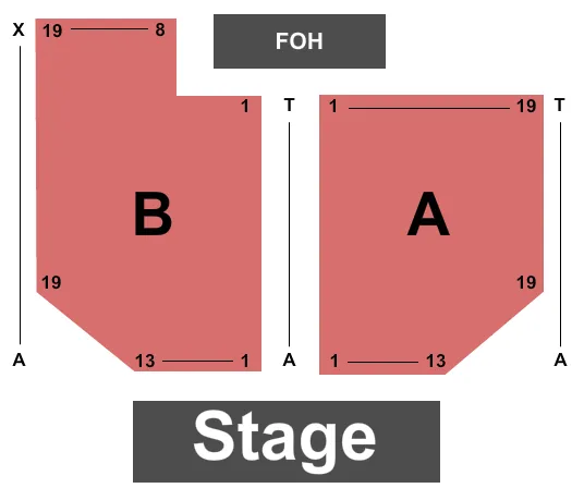  END STAGE Seating Map Seating Chart