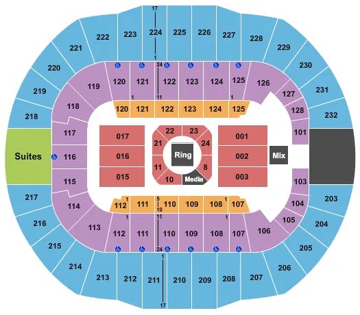  BOXING Seating Map Seating Chart