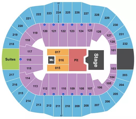  DIERKS BENTLEY Seating Map Seating Chart