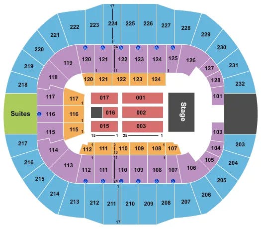  ENDSTAGE 2 Seating Map Seating Chart