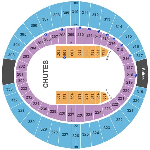  RODEO Seating Map Seating Chart