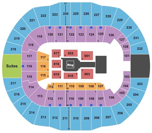  WWE Seating Map Seating Chart