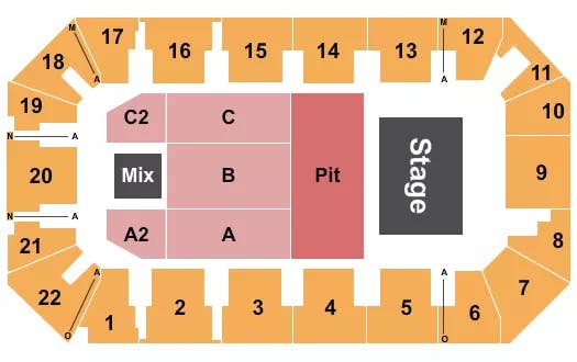  LEE BRICE Seating Map Seating Chart