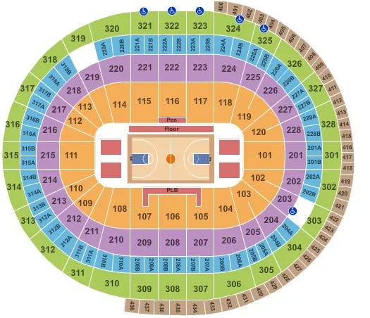  BASKETBALL Seating Map Seating Chart