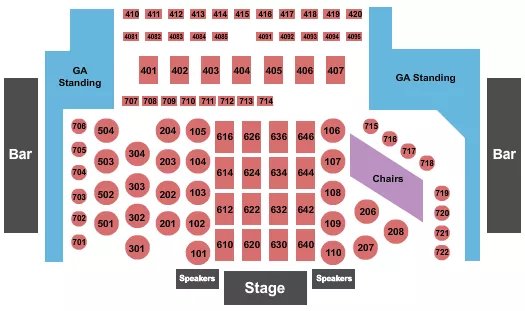 CANYON CLUB AGOURA HILLS ENDSTAGE RSVD TABLES 6 Seating Map Seating Chart