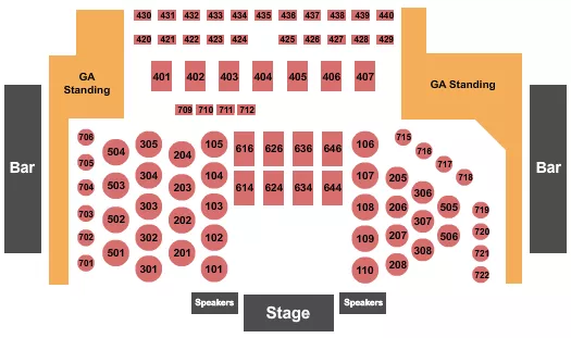 CANYON CLUB AGOURA HILLS ENDSTAGE RSVD TABLES 9 Seating Map Seating Chart