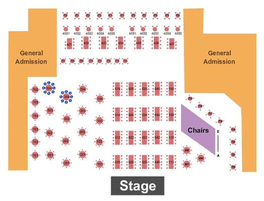 CANYON CLUB AGOURA HILLS ENDSTAGE RSVD TABLES 2 Seating Map Seating Chart