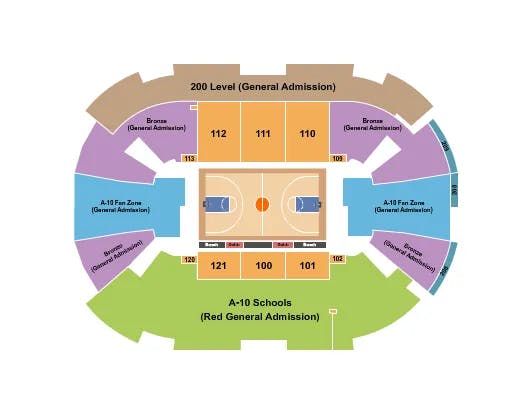  A10 BASKETBALL Seating Map Seating Chart