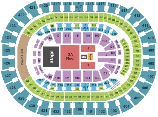  DEAD AND COMPANY Seating Map Seating Chart