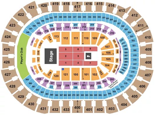  ENDSTAGE RESERVED Seating Map Seating Chart