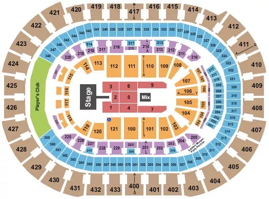  JHENE AIKO Seating Map Seating Chart