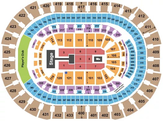  KIRK FRANKLIN Seating Map Seating Chart