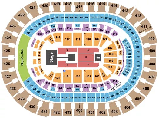  NICKI MINAJ Seating Map Seating Chart