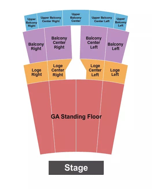 CAPITOL THEATRE IOWA ENDSTAGE GA Seating Map Seating Chart