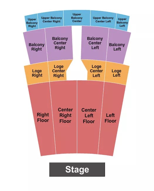 CAPITOL THEATRE IOWA END STAGE Seating Map Seating Chart