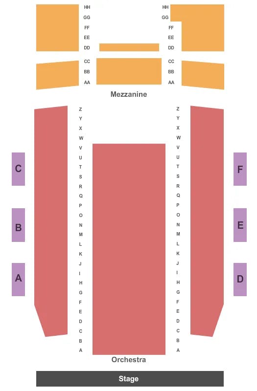  END STAGE Seating Map Seating Chart