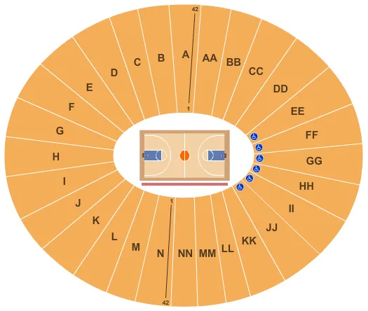  BASKETBALL Seating Map Seating Chart