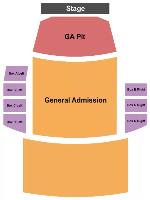  GA BOXES Seating Map Seating Chart