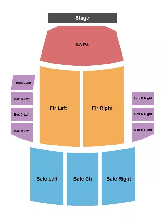  GA PIT RESERVED Seating Map Seating Chart