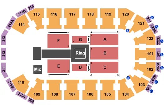  WWE Seating Map Seating Chart