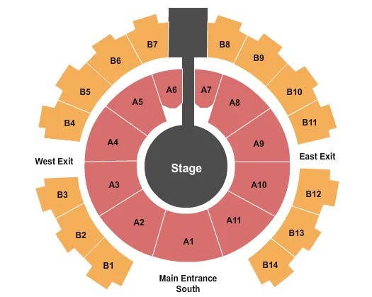 CELEBRITY THEATRE AZ CENTER STAGE Seating Map Seating Chart