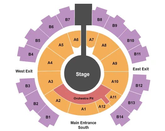 CELEBRITY THEATRE AZ ENDSTAGE Seating Map Seating Chart