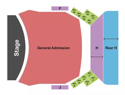  ENDSTAGE GA FLOOR Seating Map Seating Chart