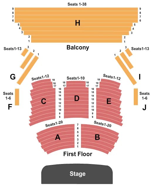  END STAGE Seating Map Seating Chart