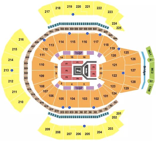  BOXING Seating Map Seating Chart