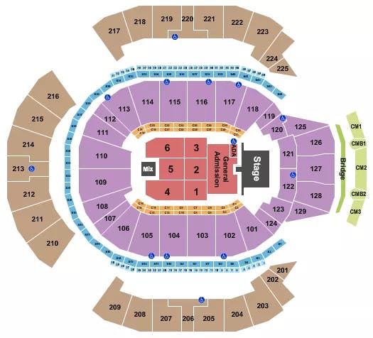  BRUCE SPRINGSTEEN 2023 Seating Map Seating Chart