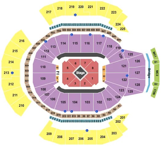  CENTER STAGE 2 Seating Map Seating Chart