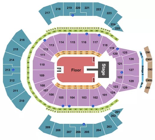  ENDSTAGE GA FLOOR W CATWALK Seating Map Seating Chart