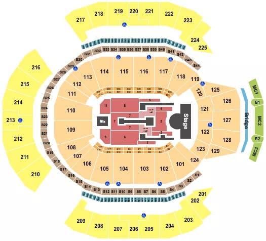  MADONNA Seating Map Seating Chart