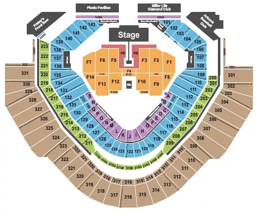  GREEN DAY Seating Map Seating Chart