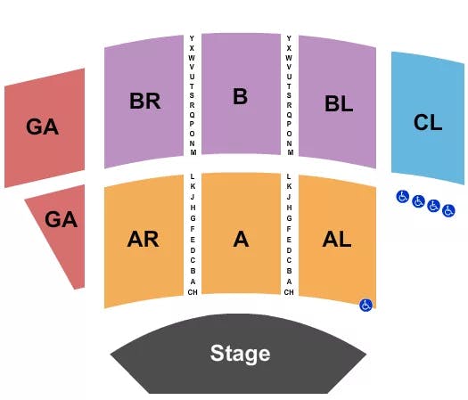  END STAGE Seating Map Seating Chart