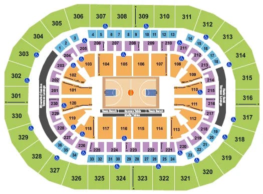  BASKETBALL 3 Seating Map Seating Chart