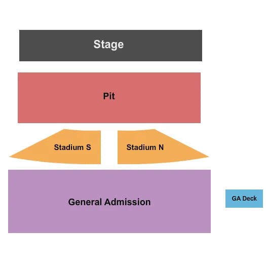  ENDSTAGE GA PIT 2 Seating Map Seating Chart