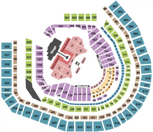  GREEN DAY Seating Map Seating Chart