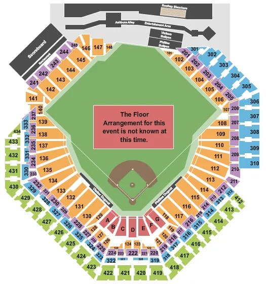  GENERIC FIELD Seating Map Seating Chart