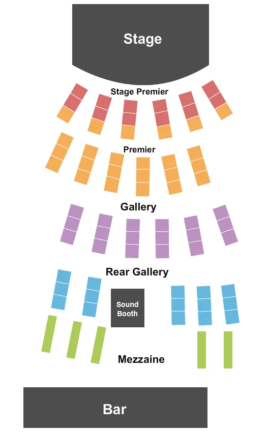 CITY WINERY PHILADELPHIA ENDSTAGE 2 Seating Map Seating Chart