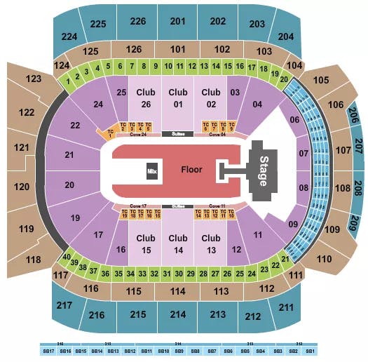  DEPECHE MODE Seating Map Seating Chart